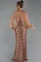 Abendkleid Lang Schuppig Kupfer ABU6298