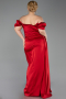 Verlobungskleid Lang Satin Rot ABU1606