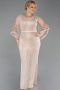 Abendkleid in Übergröße Lang Gold ABU6301