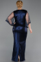 Abendkleid in Übergröße Lang Marineblau ABU6301