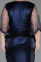 Abendkleid in Übergröße Lang Marineblau ABU6301