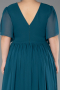 Abendkleid in Übergröße Lang Chiffon Grün ABU6309