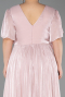 Kleider in Großen Größen Lang Chiffon Puder ABU6310