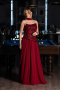 Abendkleid Lang Chiffon Weinrot ABU5486