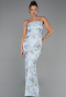 Abendkleid Lang Eisblau ABU6314