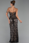 Abendkleid Lang Spitze Schwarz ABU6303