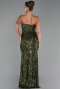 Abendkleid Lang Schuppig Khaki ABU6316
