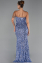 Abendkleid Lang Schuppig Indigo ABU6316