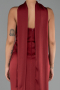 Weinrot Abendkleid İm Meerjungfrau-Stil Satin Lang ABU6086