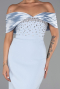 Standesamtkleid Lang Eisblau ABU5352