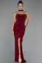 Abschlusskleid Lang Weinrot ABU5564