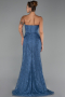 Standesamtkleid Lang Spitze Indigo ABU5642