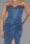 Standesamtkleid Lang Spitze Indigo ABU5642