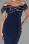 Partykleid Midi Marineblau ABK2658