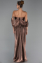Abendkleid Lang Chiffon Braun ABU6306