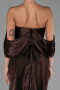 Abendkleid Lang Chiffon Dunkelbraun ABU6306