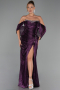 Abendkleid Lang Chiffon Violette ABU6306