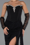 Abendkleid Lang Spitze Schwarz ABU6319