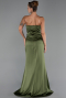 Abendkleid Lang Satin Khaki ABU6320