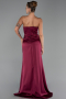 Abendkleid Lang Satin Pflaume ABU6320