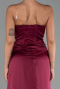 Abendkleid Lang Satin Pflaume ABU6320