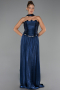 Abendkleid Lang Chiffon Marineblau ABU6322