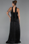 Abendkleid Lang Chiffon Schwarz ABU6322