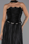 Abendkleid Lang Chiffon Schwarz ABU6322