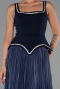 Abendkleid Lang Chiffon Marineblau ABU6323