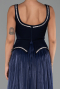 Abendkleid Lang Chiffon Marineblau ABU6323