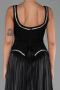 Abendkleid Lang Chiffon Schwarz ABU6323