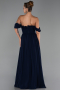 Abschlusskleid Lang Chiffon Marineblau ABU6325