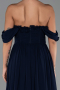 Abschlusskleid Lang Chiffon Marineblau ABU6325
