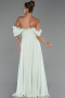 Abschlusskleid Lang Chiffon Minzgrün ABU6325