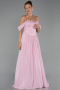 Abschlusskleid Lang Chiffon Puder ABU6325