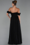 Abschlusskleid Lang Chiffon Schwarz ABU6325