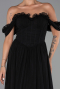Abschlusskleid Lang Chiffon Schwarz ABU6325