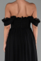 Abschlusskleid Lang Chiffon Schwarz ABU6325