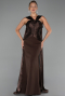 Abendkleid Lang Braun ABU6326
