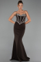 Abendkleid Lang Braun ABU6327