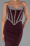 Abendkleid Lang Kirschrot ABU6327