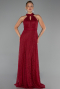 Abendkleid Lang Spitze Weinrot ABU6313