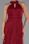 Abendkleid Lang Spitze Weinrot ABU6313