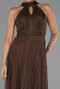 Abendkleid Lang Spitze Braun ABU6313