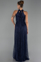 Abendkleid Lang Spitze Marineblau ABU6313