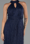 Abendkleid Lang Spitze Marineblau ABU6313