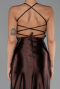 Abschlusskleid Lang Satin Braun ABU2800