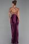 Abschlusskleid Lang Satin Pflaume ABU2800