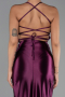 Abschlusskleid Lang Satin Pflaume ABU2800