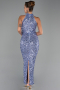 Indigo Abendkleid Lang ABK2474